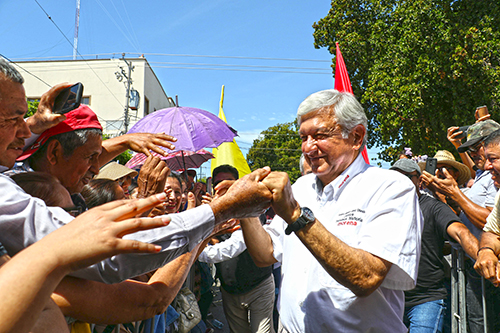Andrés Manuel López Obrador en un mítin en Guasave, Sinaloa. (Cuartoscuro)