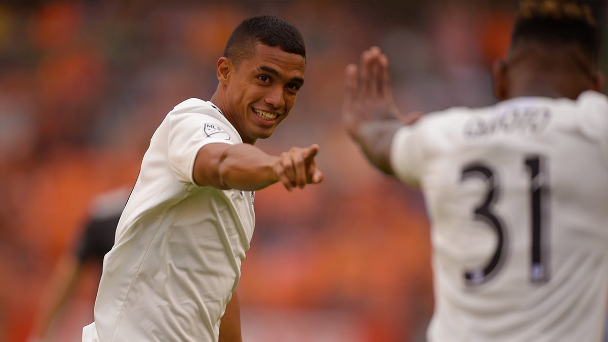 Mauro Manotas, jugador del Dynamo de Houston (Twitter @HoustonDynamo)