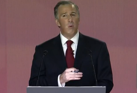José Antonio Meade habla sobre seguridad en el primer debate presidencial.