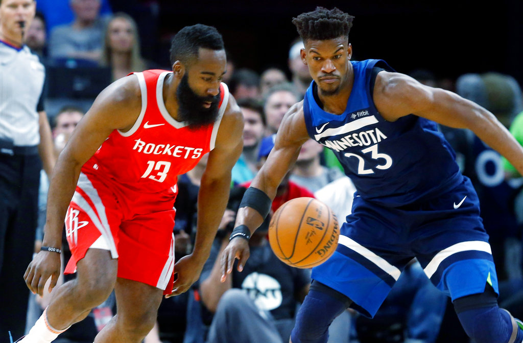 James Harden lideró el triunfo de los Rockets (AP)