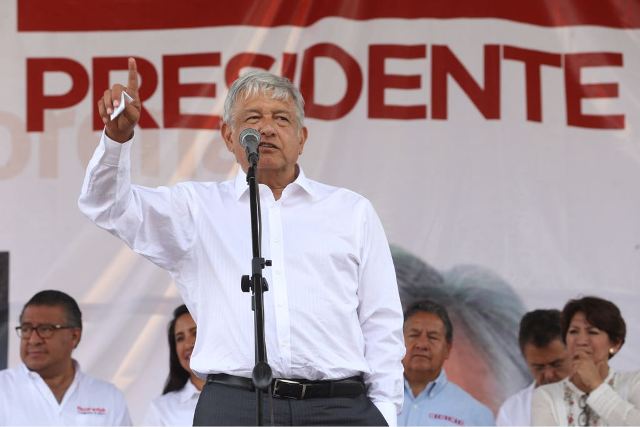 Andrés Manuel López Obrador dijo que pedirá el apoyo para los candidatos al Congreso de la coalición "Juntos Haremos Historia".