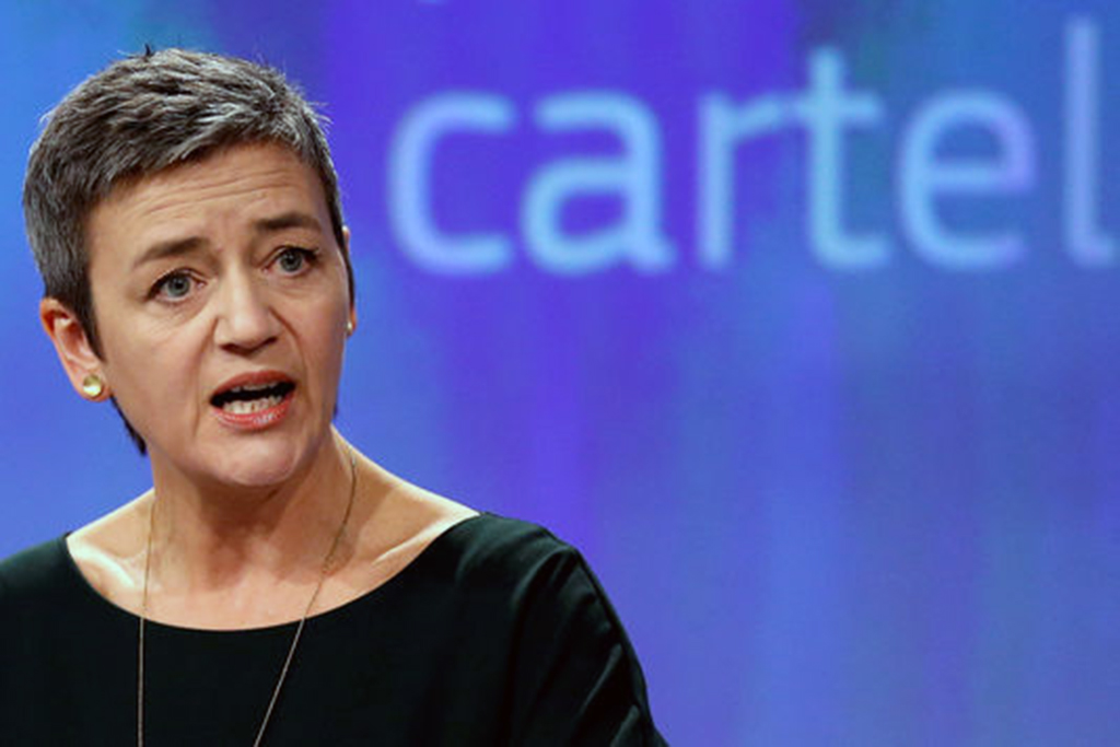 La comisionada Margrethe Vestager dio a conocer el fallo desde 2016. (François Lenoir/Reuters)