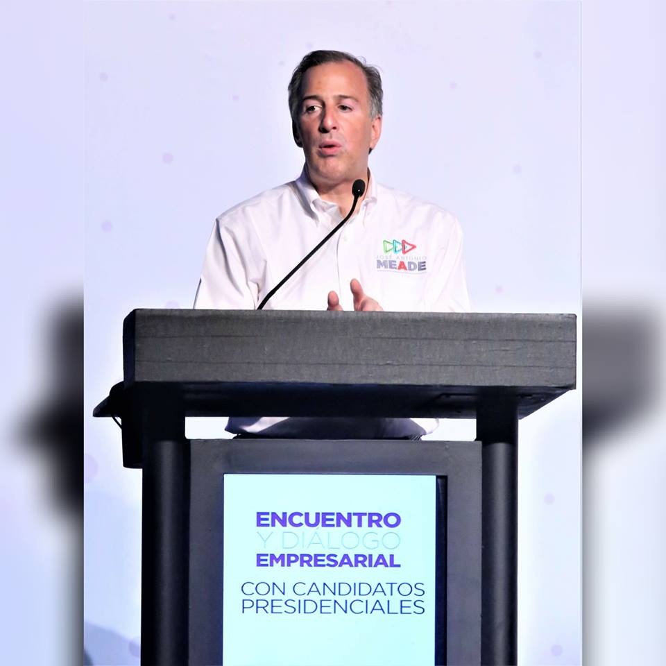 José Antonio Meade, candidato de la coalición Todos por México.