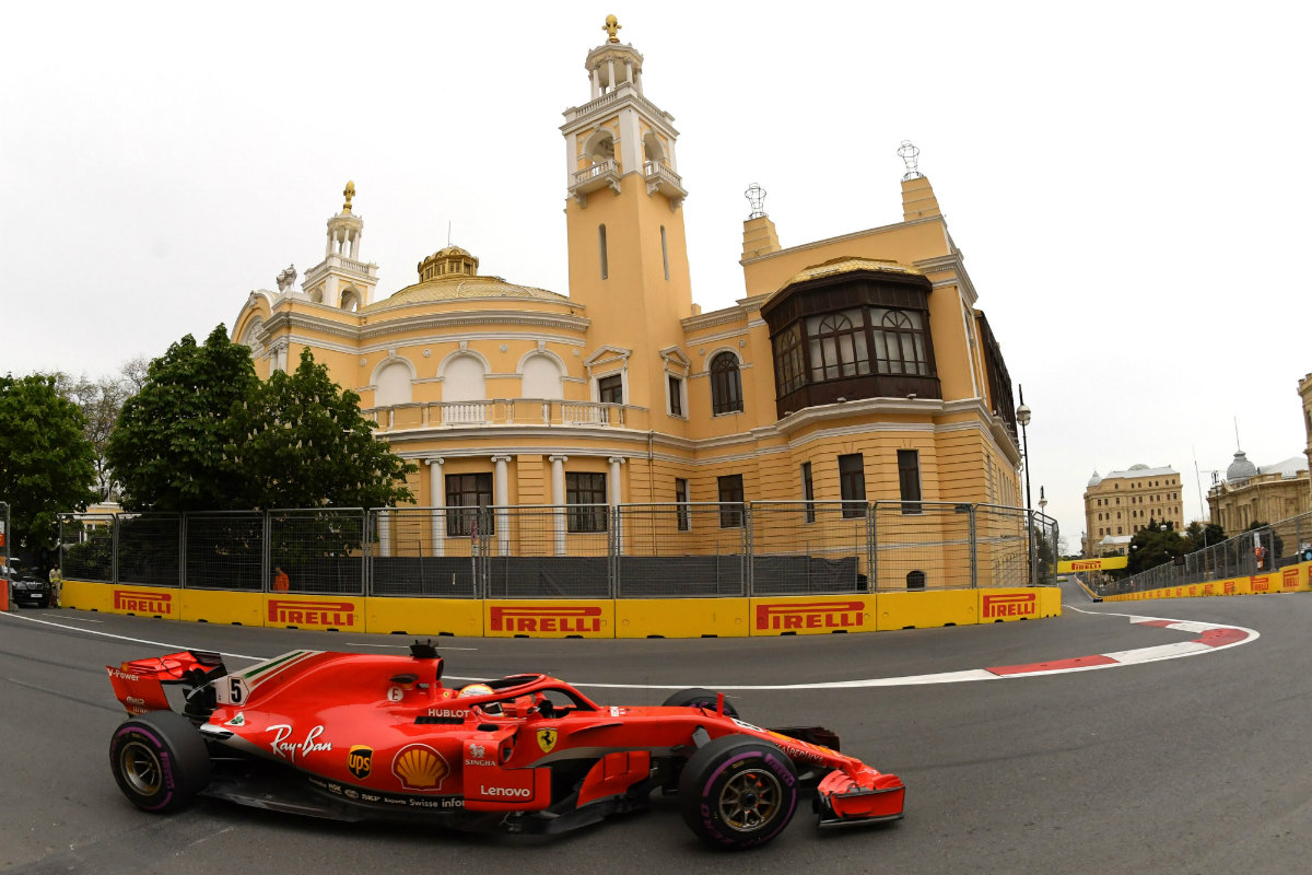Sebastián Vettel partirá en el primer lugar del GP de Azerbiayán (AFP)