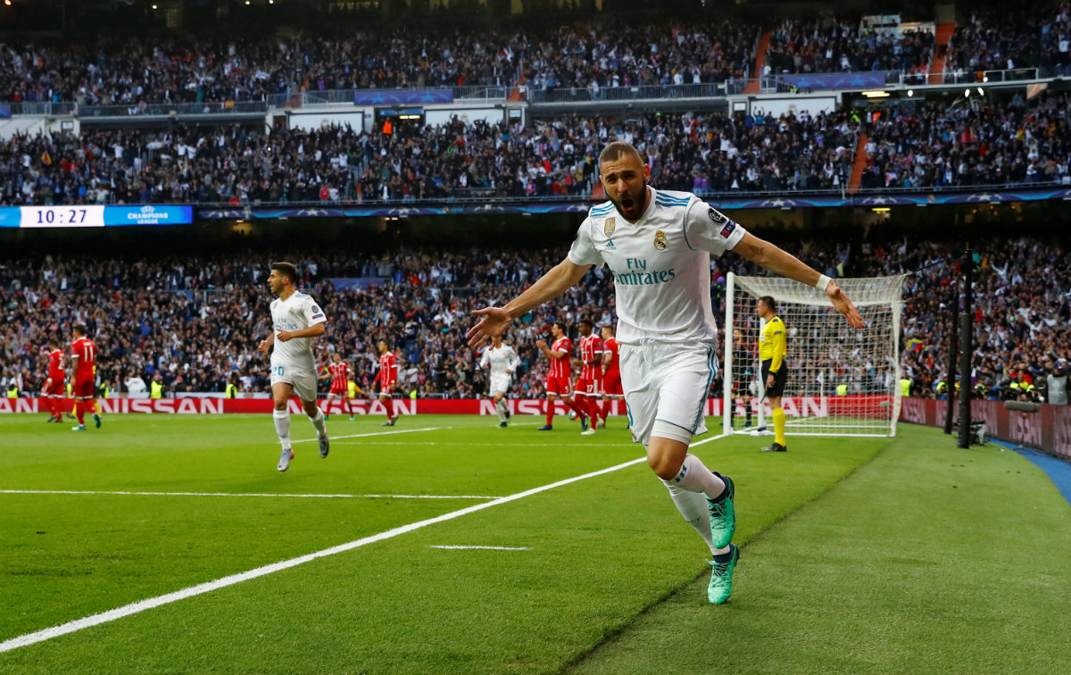 Karim Benzema anotó un doblete en el partido (Reuters)