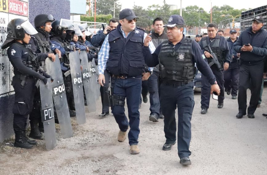 SSP realiza operativo en comandancia de San Martín Texmelucan. (Especial)
