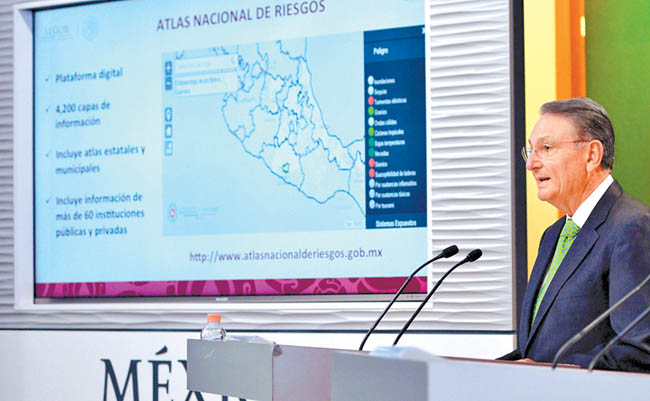 Luis Felipe Puente, coordinador nacional de Protección Civil, presentó ayer los resultados. (Especial)