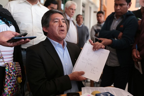 Representante de los comuneros. (Tania Contreras)