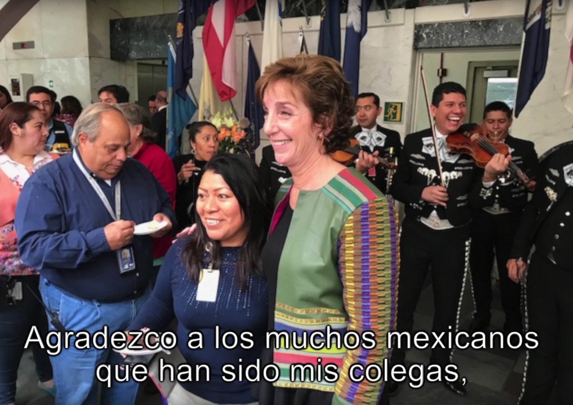 Con un video en el que recordó su visita a varios lugares de México, así se despidió la embajadora.