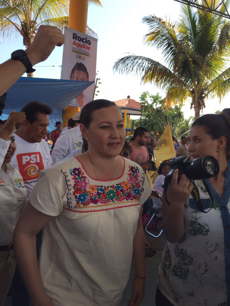 Martha Erika Alonso, abanderada por la coalición “Por Puebla al Frente” a la gubernatura del estado. (Elvia García)