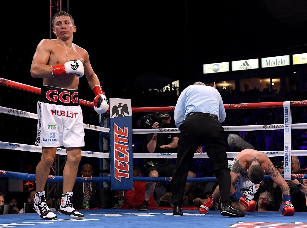 Gennady Golovkin vence por nocaut a Vanes Martirosyan (AFP)