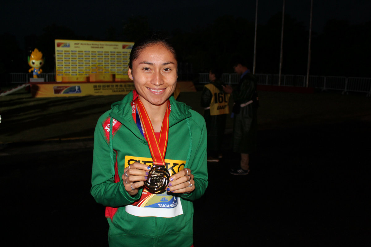 'Lupita' González, oro en el Campeonato Mundial de Marcha (Carlos Cruz)