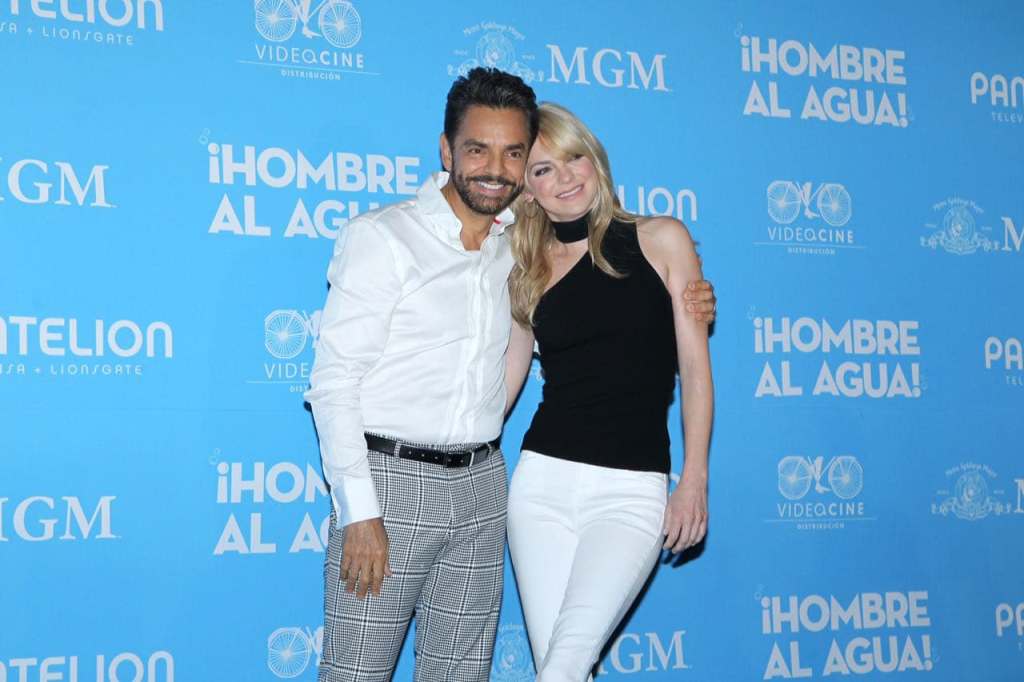 (Édgar Negrete) Eugenio Derbez y Anna Faris presentaron 'Hombre al agua' en México.