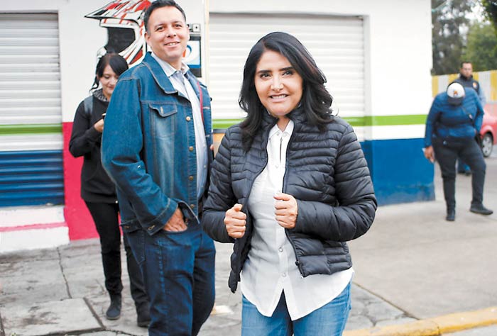 La candidata realizó un recorrido por la delegación. (Ariana Pérez)