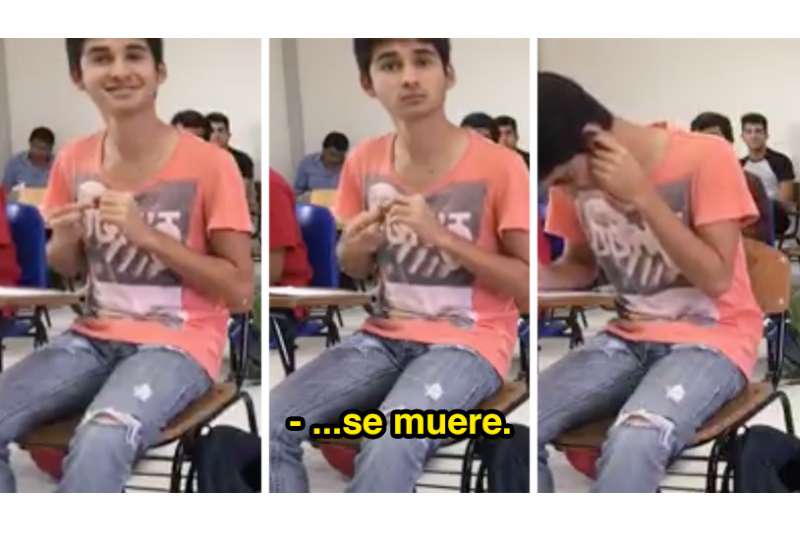 El rostro de los alumnos al escuchar los 'spoilers' ha generado un sinfín de reacciones en Facebook.