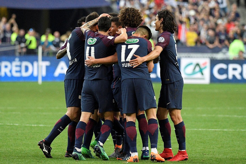 Jugadores de PSG en festejo (Reuters)