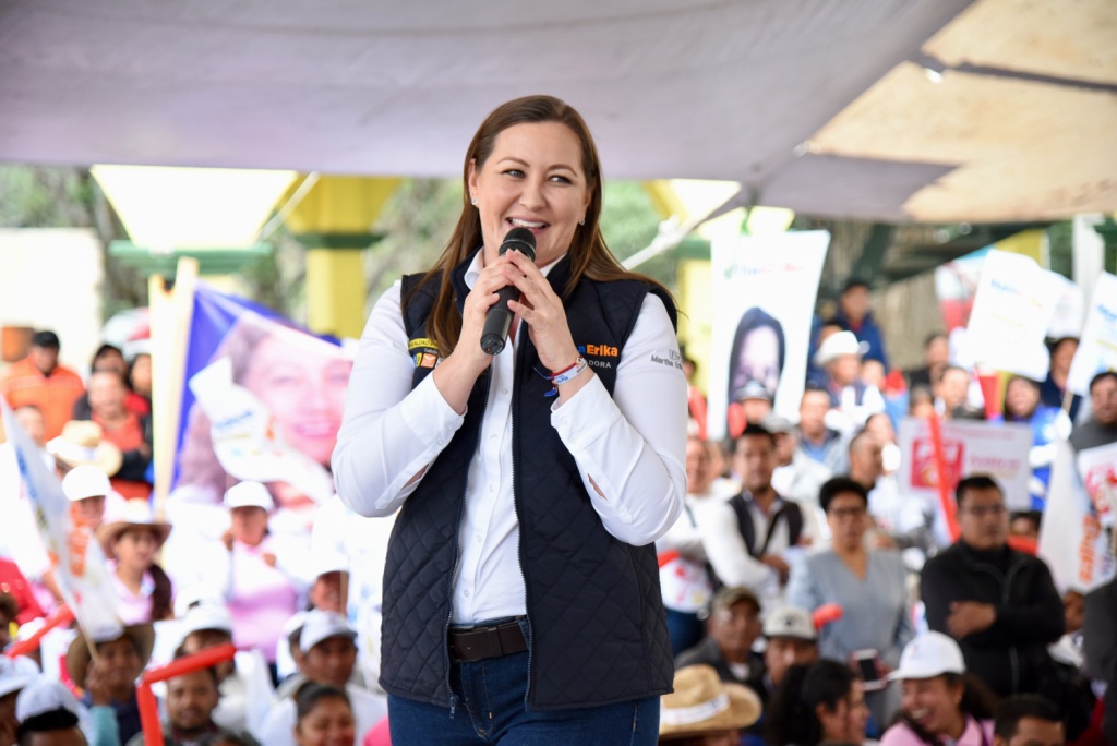 Martha Erika Alonso, candidata de la coalición “Por Puebla al Frente” a la gubernatura de Puebla.