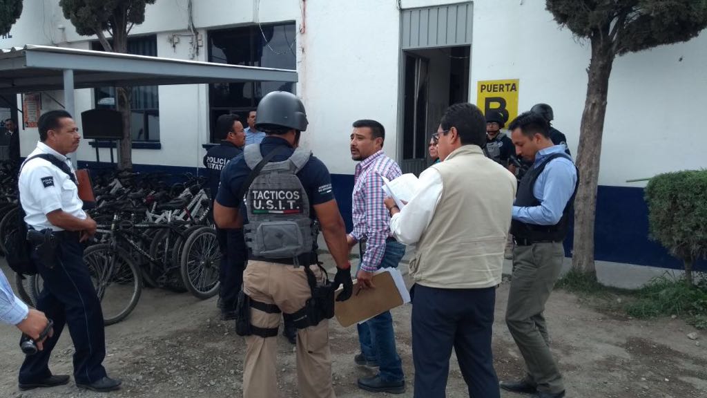 La Fiscalía General del Estado de Puebla cateó oficinas de Seguridad de Texmelucan para sumar indicios. (Especial)