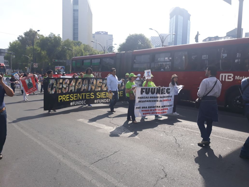 La marcha afecta la circulación vehicular en avenida de los Insurgentes y la calle de Sullivan y Paseo de la Reforma.