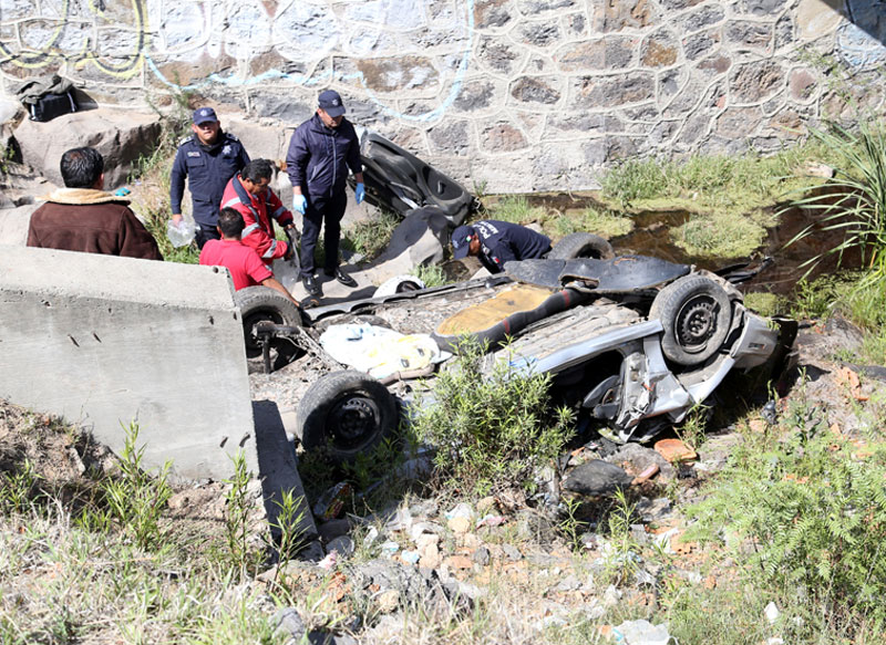 Por segundo día consecutivo, un accidente sobre la Carretera Pachuca-Actopan. (Jorge Sánchez)