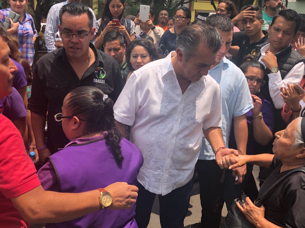 Jaime Rodríguez Calderón, El Bronco, durante su gira por Veracruz 