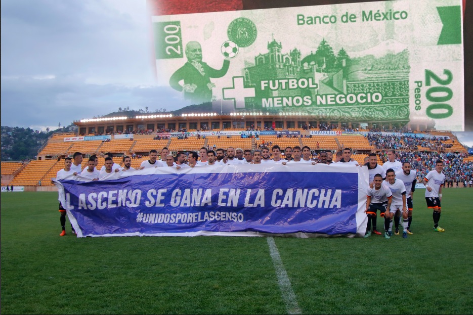 Siguen las protestas en la final por el Ascenso  (Imago7/Twitter @PressPortmx)