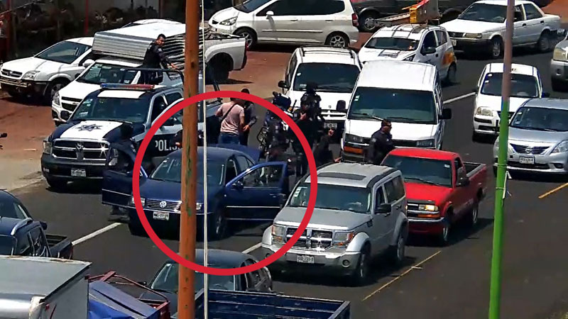En el sitio fueron detenidos tres personas, quienes dijeron ser originarias del estado de México. (Cortesía)