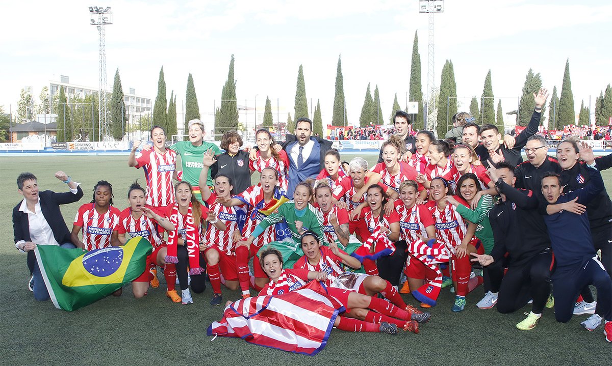 Atlético de Madrid Femenino logra campeonato en España (Twitter @AtletiFemenino)
