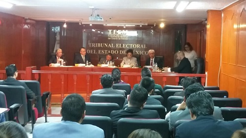 Pleno del Tribunal Electoral el Edomex. (Claudia Hidalgo)