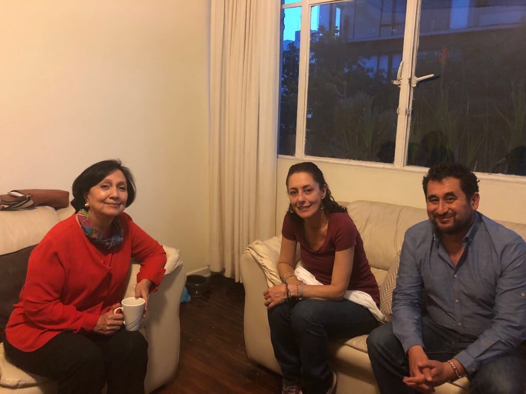 Amalia García se reunió con Sheinbaum y César Cravioto. (@Claudiashein)