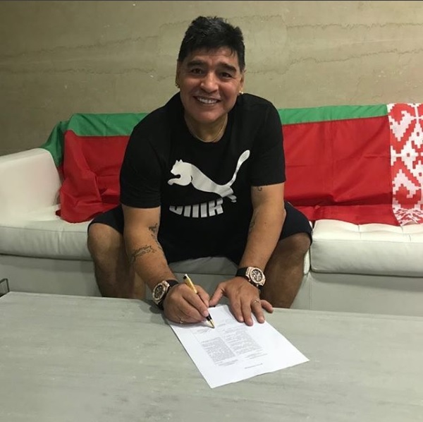 Diego Armando Maradona será presidente de un club en Bielorrusia (Instagram)