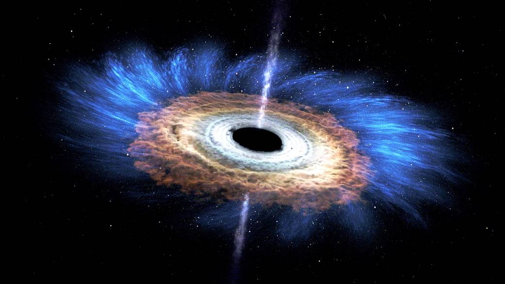 El agujero negro devora una masa equivalente al Sol cada dos días.