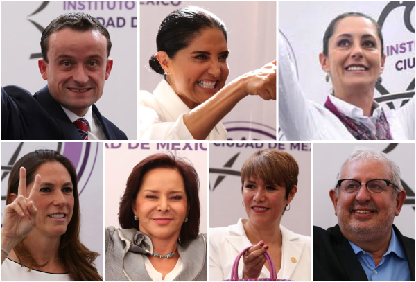 Las y los siete candidatos están listos para el inicio del segundo debate por la Jefatura de Gobierno de la CdMx.