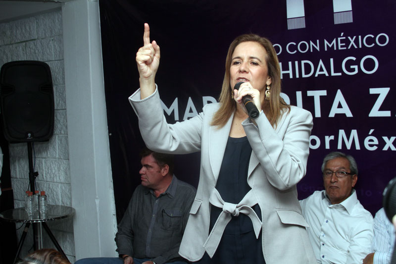 Alcalá Montaño destacó que en el estado de Hidalgo el proceso electoral continúa en paz. (Jorge Sánchez)