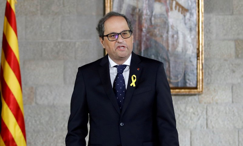 Joaquim Torra tomó posesión como presidente regional de Cataluña. (Reuters)