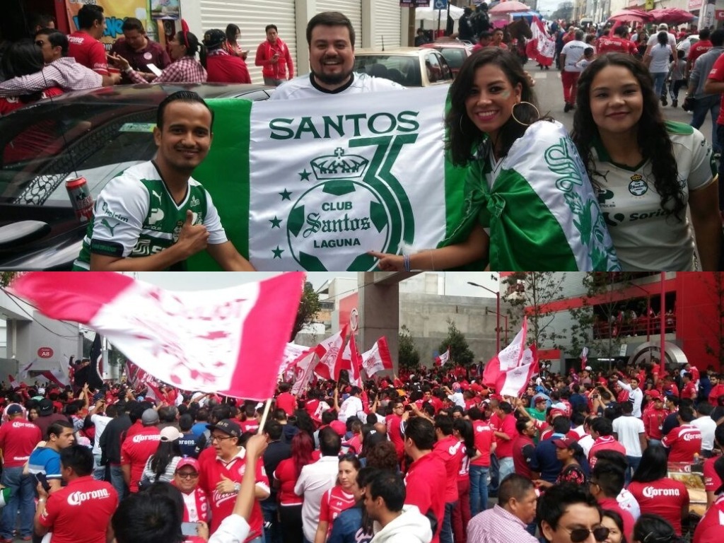 Integrantes de las porras entraron al estadio sin incidentes violentos. (Carlos Eloy Hernández)