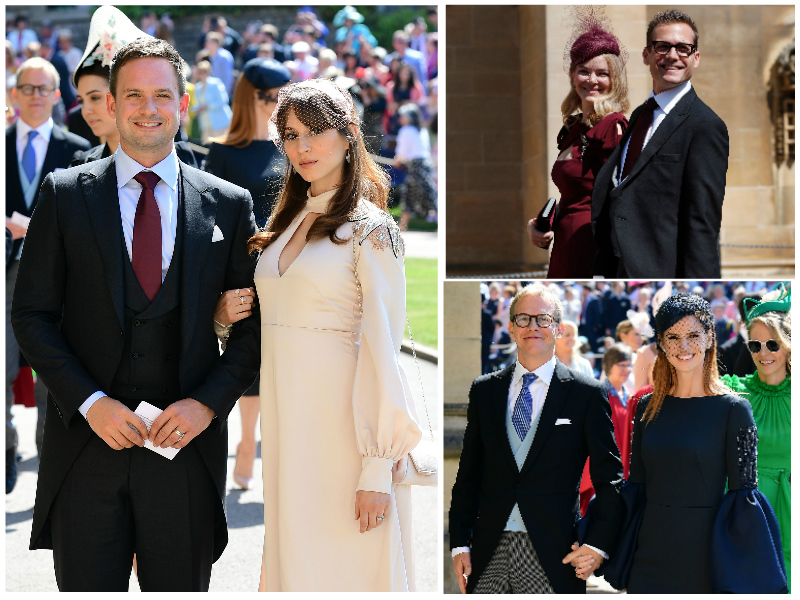 Patrick J. Adams, Sarah Rafferty y Gabriel Macht fueron algunos de los invitados. (AFP)
