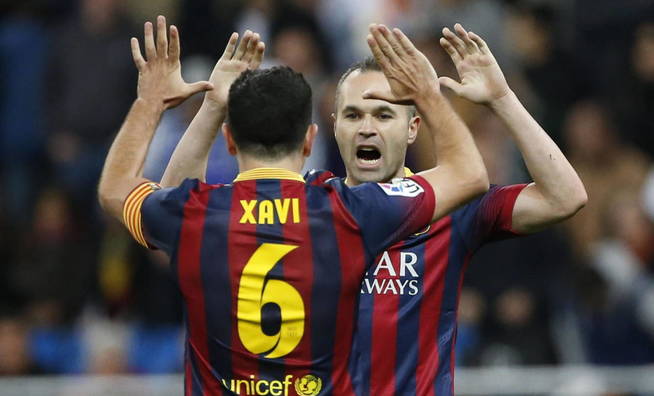 Xavi Hernández y Andrés Iniesta (EFE)