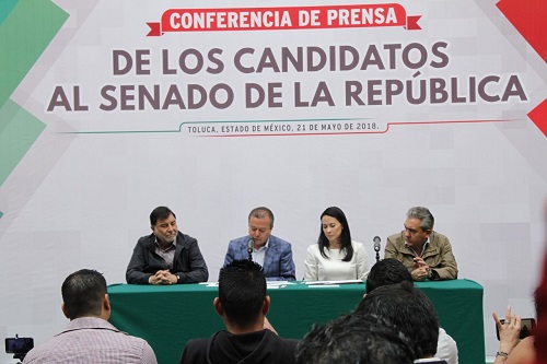 Durante la conferencia de prensa.  (Claudia Aguilar)