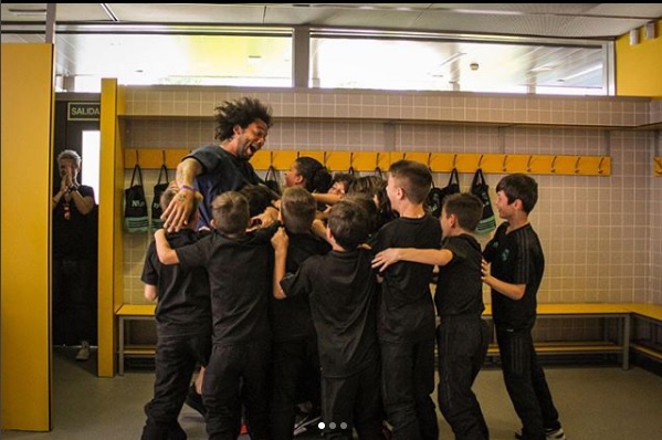 Marcelo repitió el reto del balón (Instagram)