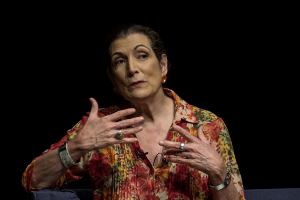 Alma Guillermoprieto durante su charla en la UNAM. (Cuartoscuro)