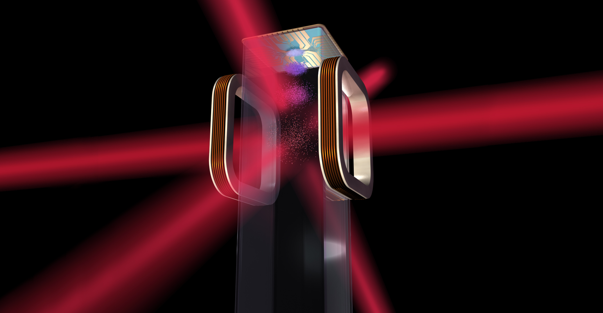 Ilustración de un dispositivo del Cold Atom Lab.