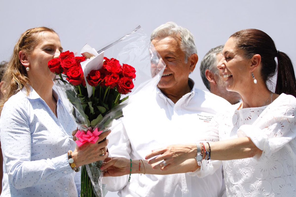 Claudia Sheinbaum, y el candidato presidencial Andrés Manuel López Obrador.( Foto: @Claudiashein)