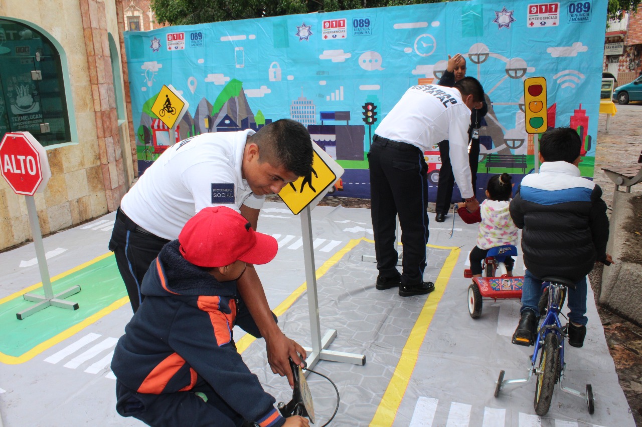 En coordinación con la PF, SSP realizó la primera feria de prevención y proximidad social en San Martín Texmelucan. (Especial)