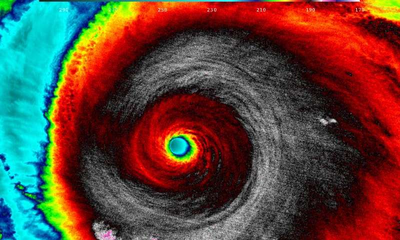 Imagen infrarroja del huracán 'Patricia'. (UW / CIMSS / William Straka III)