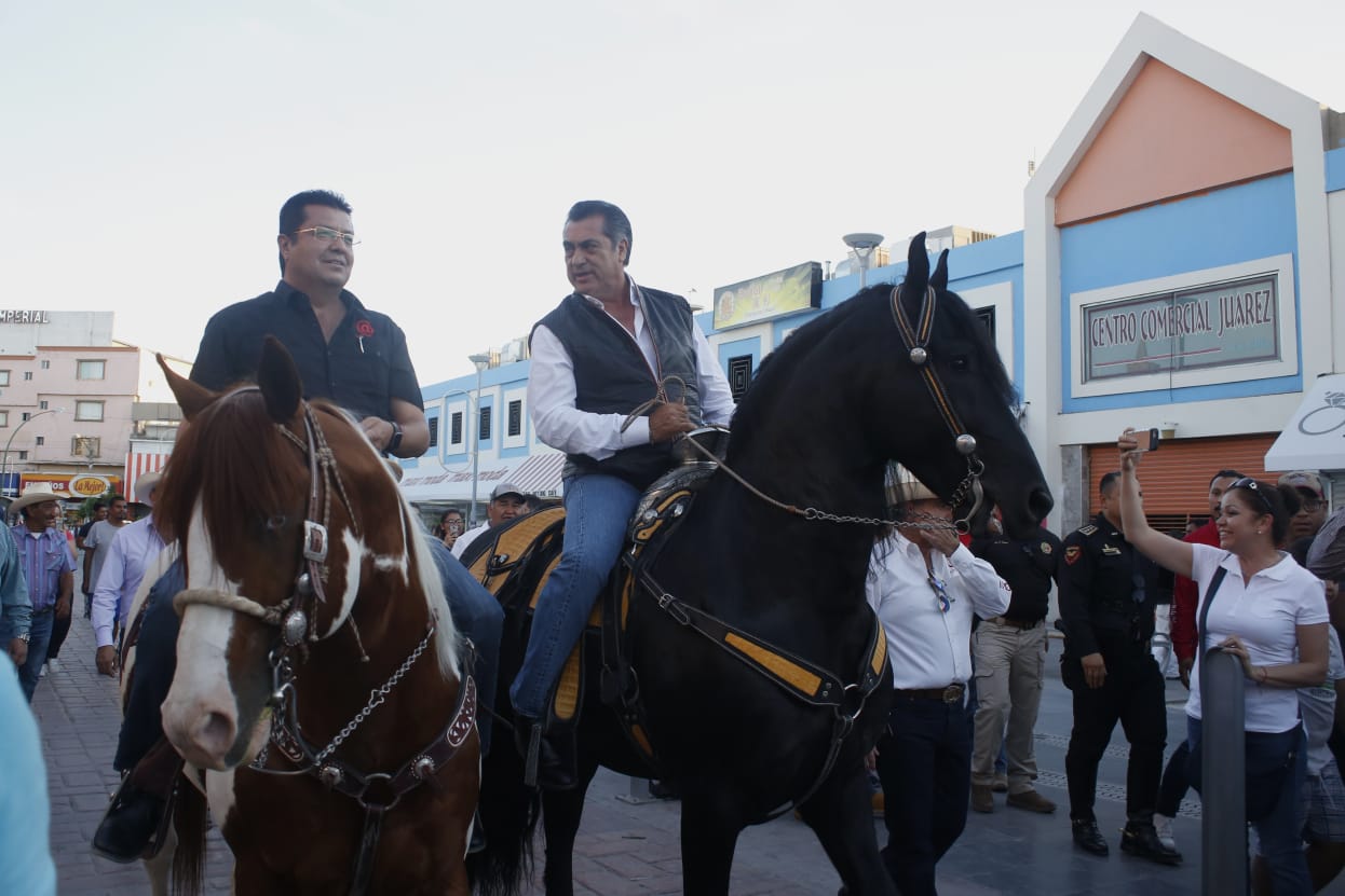 Jaime Rodríguez  a su llegada a su mitin en Ciudad Juárez, Chihuahua/Ariana Pérez