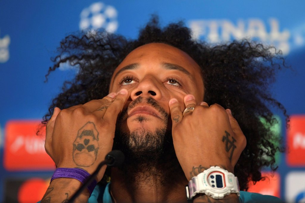 El defensa del Real Madrid, Marcelo en conferencia de prensa (Reuters)