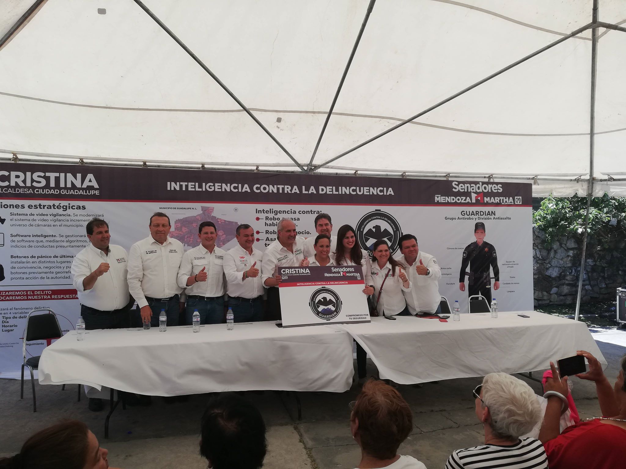 Candidatos del PRI al Senado y Alcaldía de Guadalupe proponen modelo de seguridad. (Foto: Gabriela Jímenez)