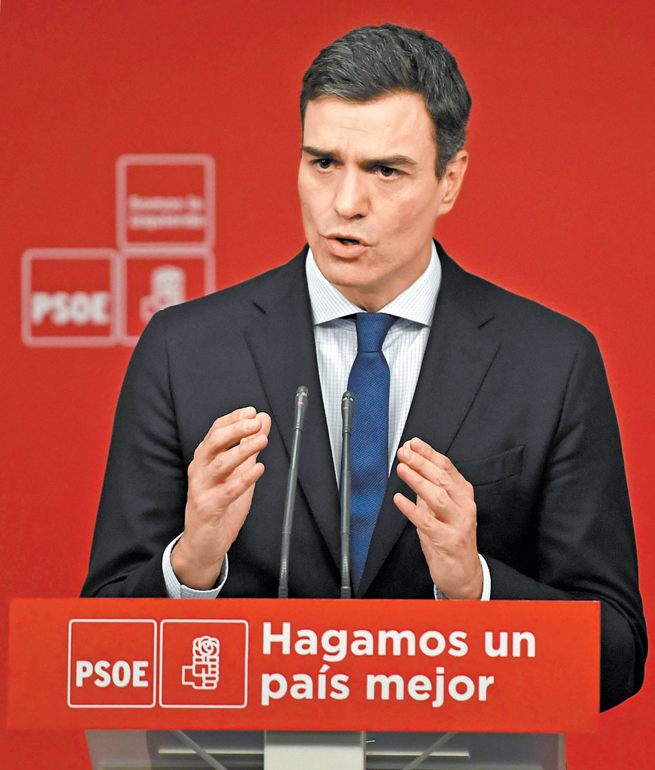 Pedro Sánchez, líder de los socialistas españoles. (Gabriel Bouys/AFP)