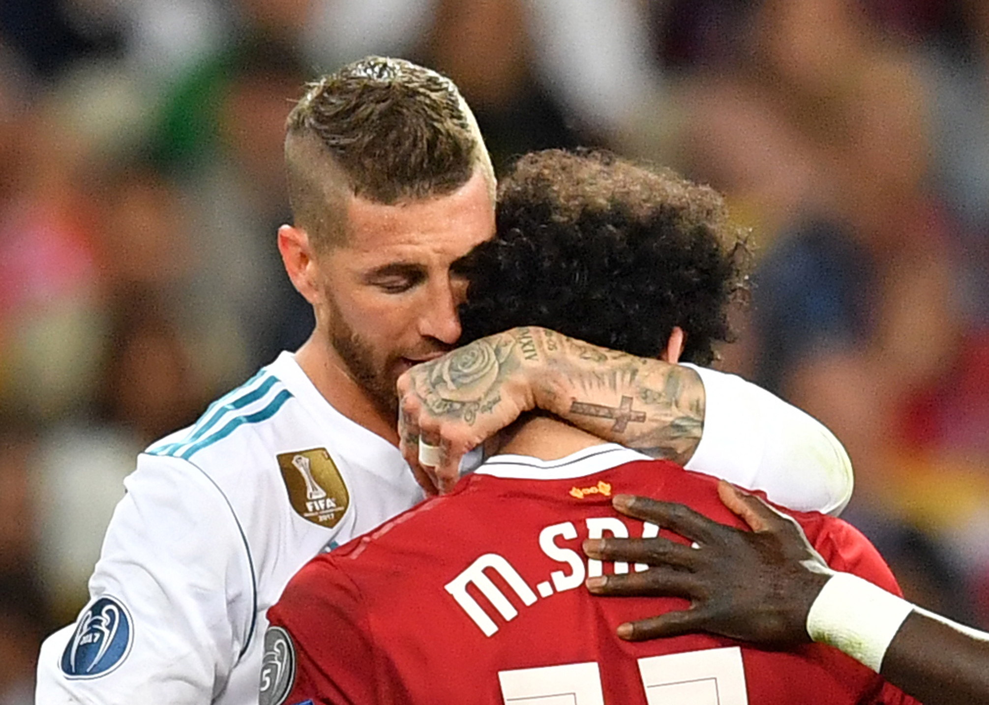 Sergio Ramos y Mohamed Salah (EFE)